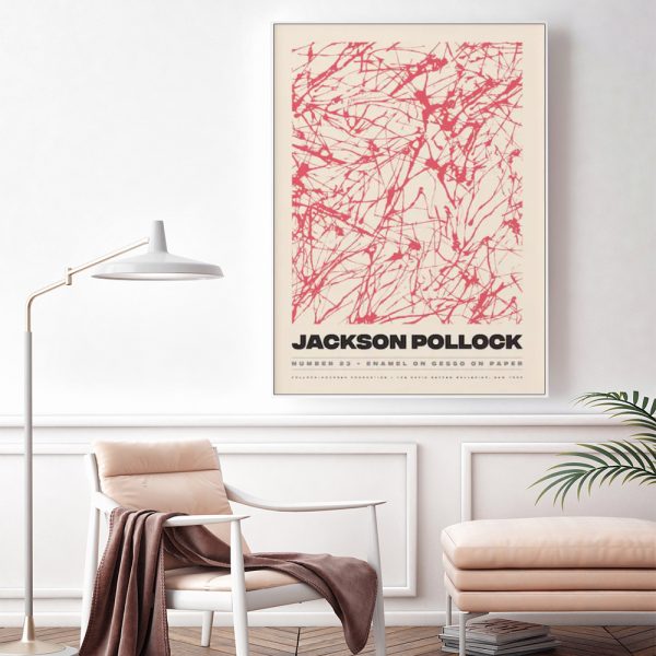 Wall Art - Jackson Pollock Exhibition IV  - Canvas Prints-Poster Prints