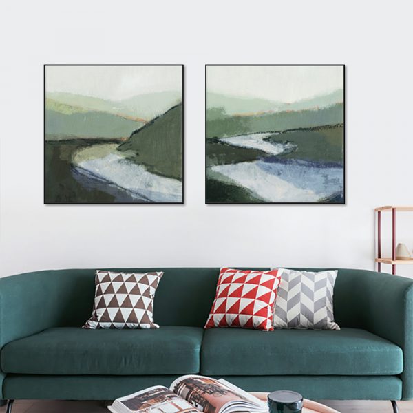Wall Art - Abstract Landscape II (2 sets)- Canvas Prints-Poster Prints - Image 2