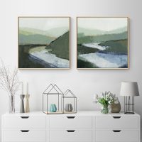 Wall Art - Abstract Landscape II (2 sets)- Canvas Prints-Poster Prints - Image 3