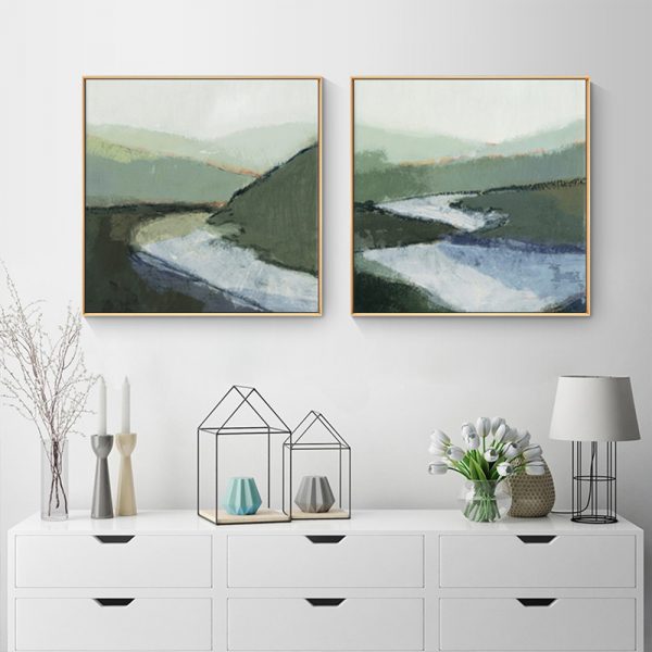 Wall Art - Abstract Landscape II (2 sets)- Canvas Prints-Poster Prints - Image 3