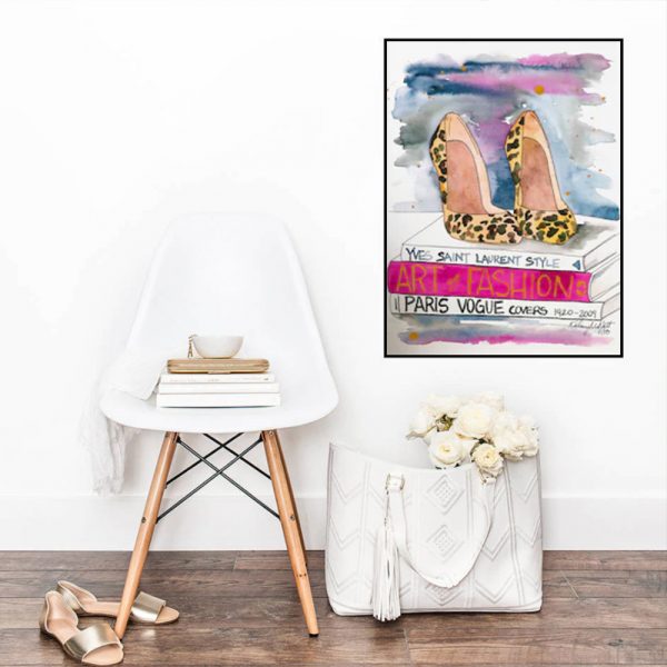 Wall art - Leopard High Heels - Canvas Prints - Poster Prints