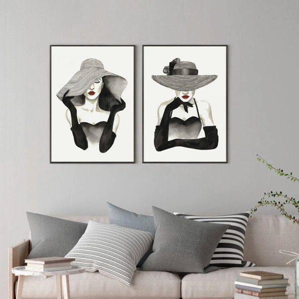Wall art - Vogue Lady (2 sets)- Canvas Prints- Poster Prints - Image 2