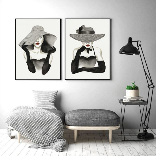 Wall art - Vogue Lady (2 sets)- Canvas Prints- Poster Prints