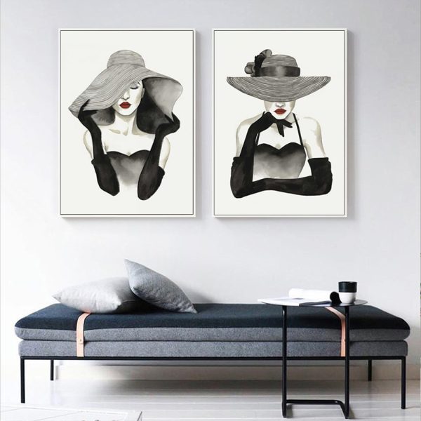 Wall art - Vogue Lady (2 sets)- Canvas Prints- Poster Prints - Image 3