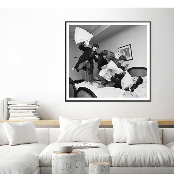 Wall Art - The Beatles Pillow Fight - Canvas Prints-Poster Prints