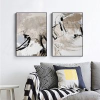Wall art - Modern Abstract Beige (2 sets)- Canvas Prints- Poster Prints - Image 2