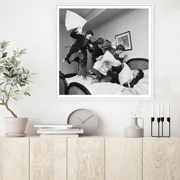 Wall Art - The Beatles Pillow Fight - Canvas Prints-Poster Prints - Image 2