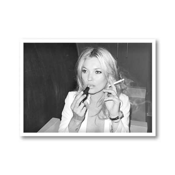 Wall Art - Kate Moss Smoking - Canvas Prints-Poster Prints - Image 3