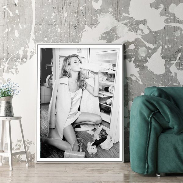 Wall Art - Kate Moss Fridge - Canvas Prints-Poster Prints
