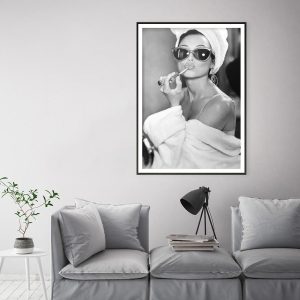 Wall Art - Girl Applying Lipstick - Canvas Prints-Poster Prints