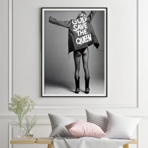 Wall Art - Kate Moss God Save the Queen - Canvas Prints-Poster Prints