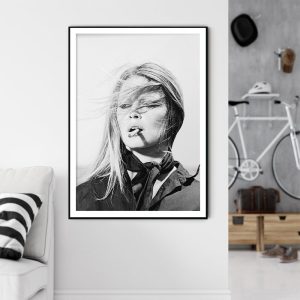 Wall Art - Bridget Bardot Smoke - Canvas Prints-Poster Prints
