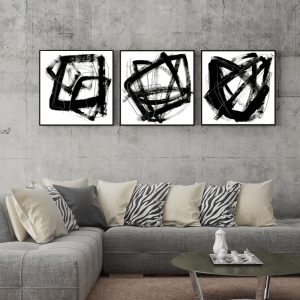 Wall Art - Opening Black (3 sets) - Canvas Prints-Poster Prints