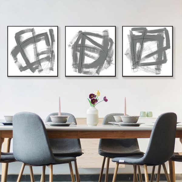 Wall Art - Opening Grey (3 sets) - Canvas Prints-Poster Prints