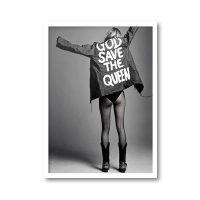 Wall Art - Kate Moss God Save the Queen - Canvas Prints-Poster Prints - Image 3