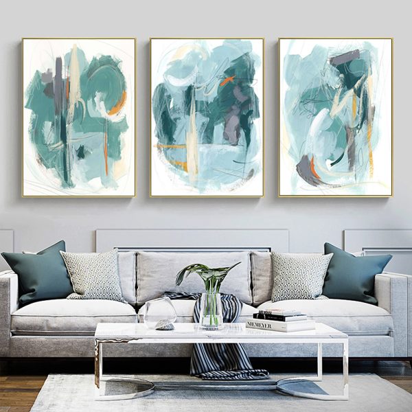 Wall Art - Abstract green (3 sets) - Canvas Prints-Poster Prints
