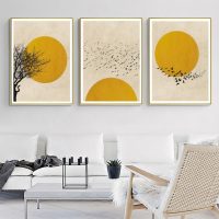 Wall Art - Flock Of Birds Sun Silhouette (3 sets) - Canvas Prints-Poster Prints - Image 3