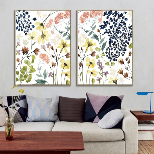 Wall art - Flower Composition (2 sets)- Canvas Prints- Poster Prints - Image 2