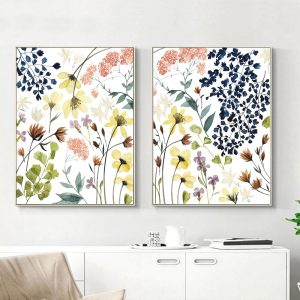 Wall art - Flower Composition (2 sets)- Canvas Prints- Poster Prints