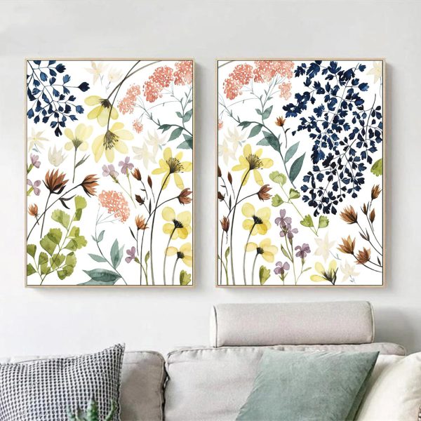 Wall art - Flower Composition (2 sets)- Canvas Prints- Poster Prints - Image 3