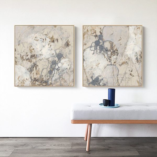Wall Art - Impasto Gesture (2 sets)- Canvas Prints-Poster Prints - Image 2