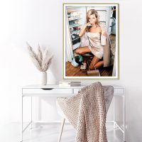 Wall Art - Kate Moss After Drinking Milk - Canvas Prints-Poster Prints