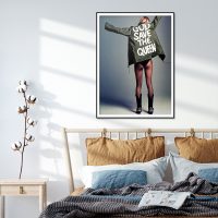Wall Art - Kate Moss in Jacket - Canvas Prints-Poster Prints - Image 2