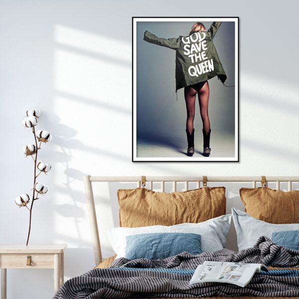 Wall Art - Kate Moss in Jacket - Canvas Prints-Poster Prints - Image 2