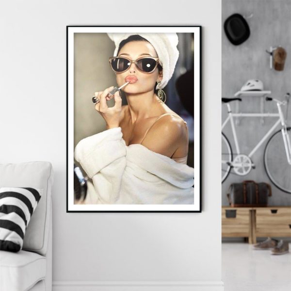 Wall Art - Kate Moss with Sunglasses - Canvas Prints-Poster Prints - Image 2
