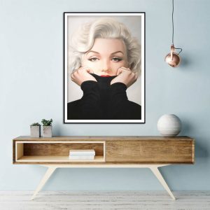 Wall Art - Marilyn Monroe in Sweater - Canvas Prints-Poster Prints