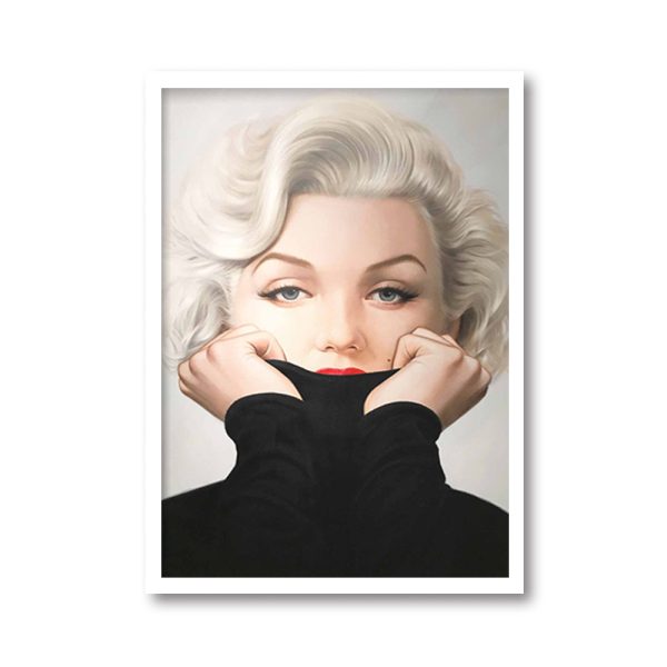 Wall Art - Marilyn Monroe in Sweater - Canvas Prints-Poster Prints - Image 3