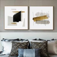 Wall Art - Abstract Gold Square Size (2 sets)- Canvas Prints-Poster Prints - Image 3