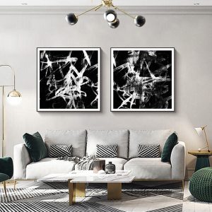 Wall Art - Monotype Scribble (2 sets)- Canvas Prints-Poster Prints
