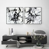Wall Art - Monotype Scribble II (2 sets)- Canvas Prints-Poster Prints - Image 3