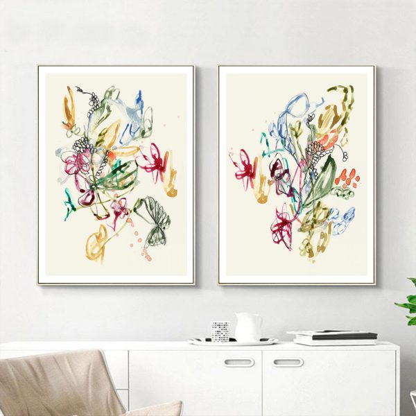 Wall art - Scribble Arrangement (2 sets)- Canvas Prints- Poster Prints