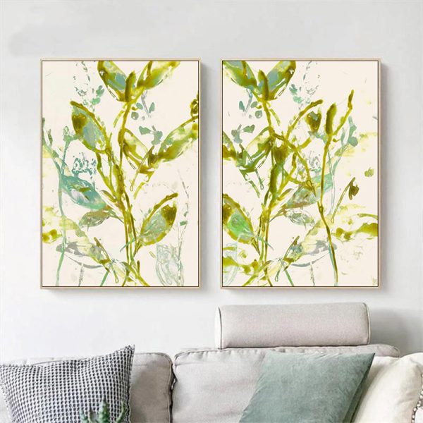 Wall art - Watercolor Leaves (2 sets)- Canvas Prints- Poster Prints - Image 3