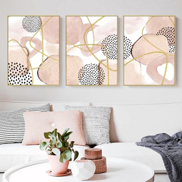 Wall Art - Watercolour Shapes (3 sets) - Canvas Prints-Poster Prints - Image 2