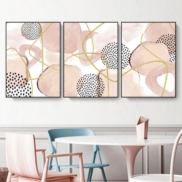 Wall Art - Watercolour Shapes (3 sets) - Canvas Prints-Poster Prints - Image 3