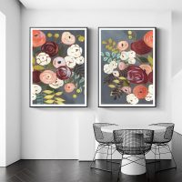 Wall art - Wistful Bouquet (2 sets)- Canvas Prints- Poster Prints - Image 2
