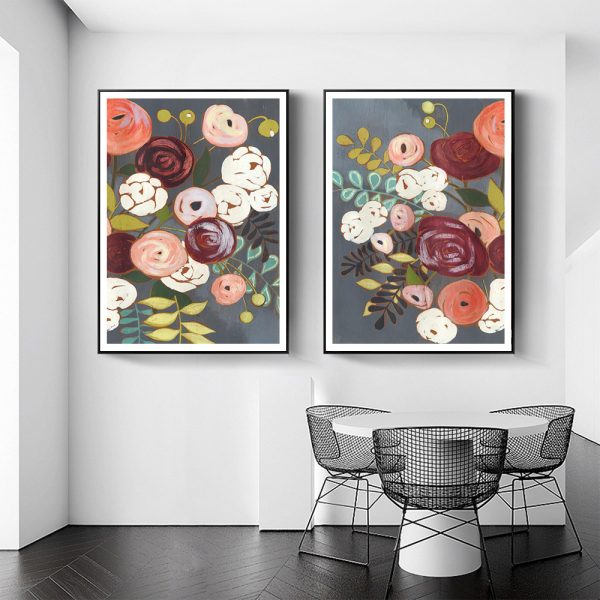 Wall art - Wistful Bouquet (2 sets)- Canvas Prints- Poster Prints - Image 2