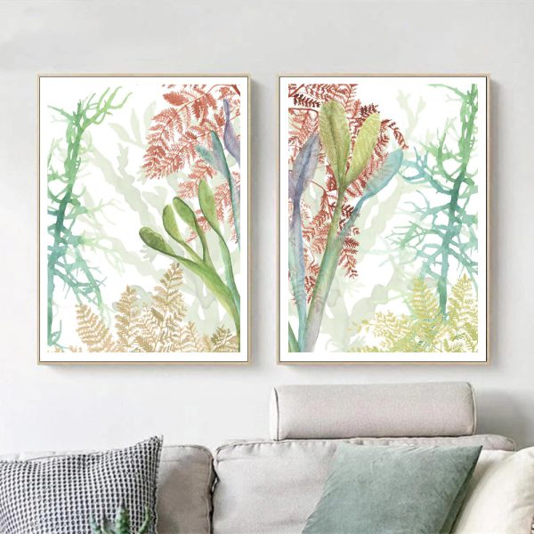 Wall art - Woven Sea Plants (2 sets)- Canvas Prints- Poster Prints - Image 2