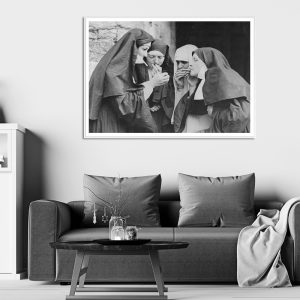 Wall Art - Smoking Nuns - Canvas Prints-Poster Prints