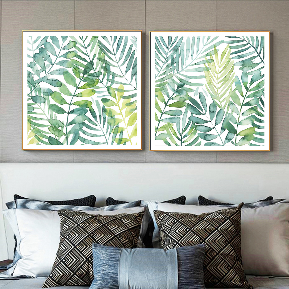 Wall Art - Botanical leaves (2 sets)- Canvas Prints-Poster Prints - Art ...