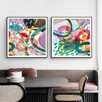 Wall Art - Colourful Loop (2 sets)- Canvas Prints-Poster Prints - Image 3