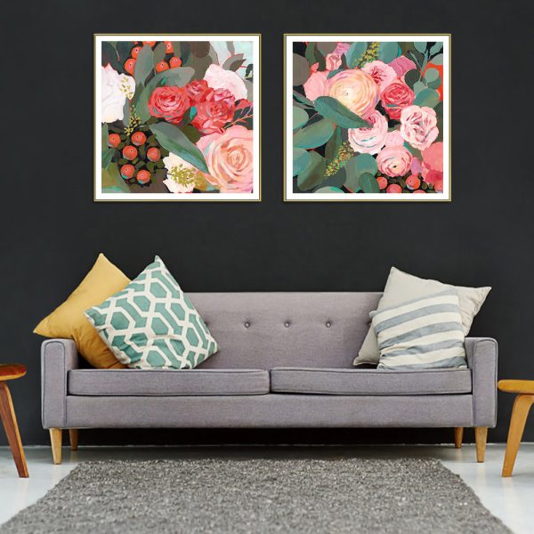 Wall Art - Eucalyptus Bouquet (2 sets)- Canvas Prints-Poster Prints - Image 2