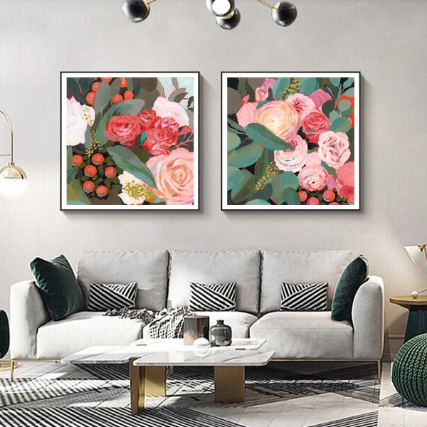 Wall Art - Eucalyptus Bouquet (2 sets)- Canvas Prints-Poster Prints - Image 3