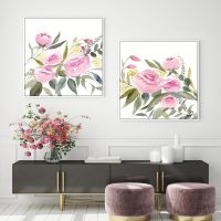 Wall Art - Watercolor Rosebud (2 sets)- Canvas Prints-Poster Prints