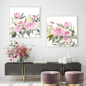 Wall Art - Watercolor Rosebud (2 sets)- Canvas Prints-Poster Prints