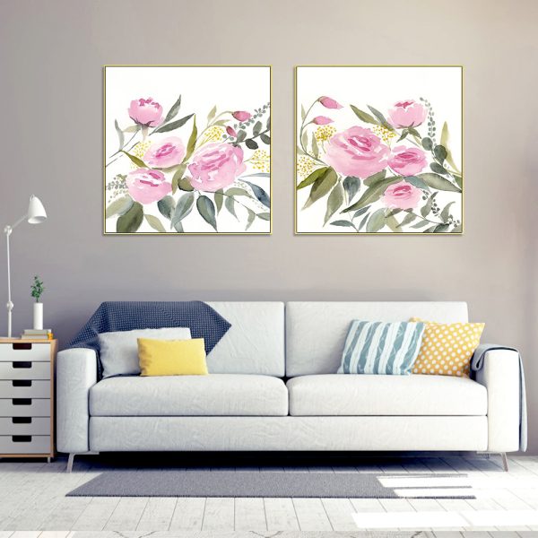 Wall Art - Watercolor Rosebud (2 sets)- Canvas Prints-Poster Prints - Image 2