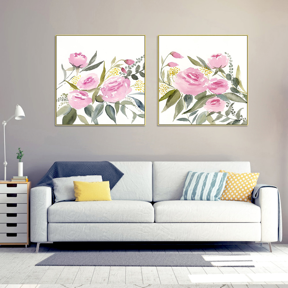 Wall Art – Watercolor Rosebud (2 sets)- Canvas Prints-Poster Prints ...